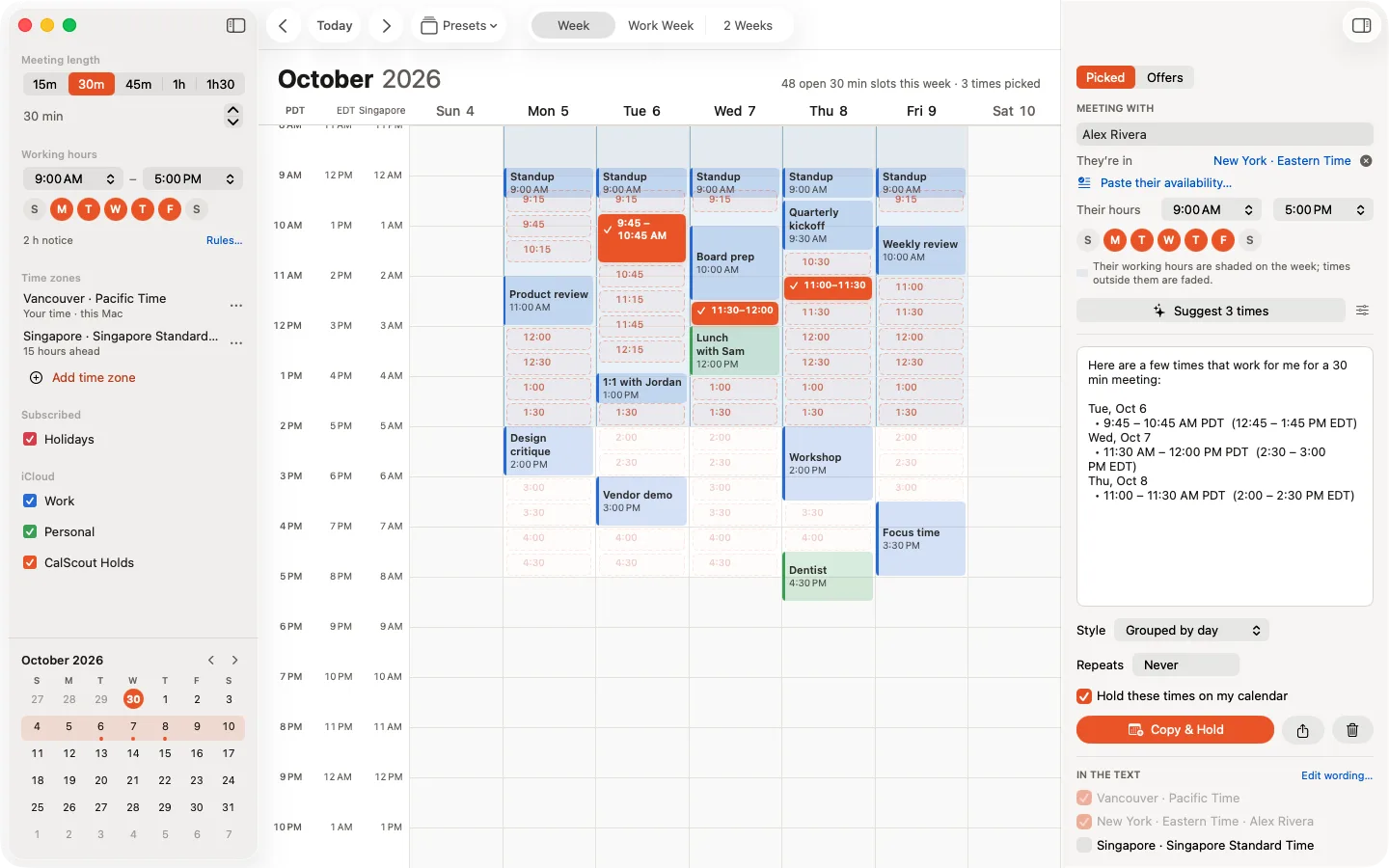 CalScout on Mac